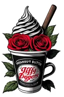 ice cream red roses jiffy peanut butter folgers coffee tattoo design idea