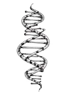 DNA double helix tattoo design idea