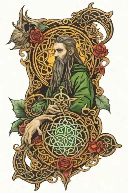 Celtic lord of the rings tattoo design idea
