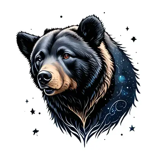 Ursa Major constelation tattoo design idea