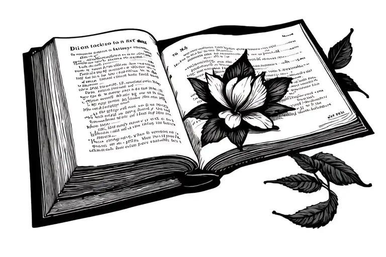 bible book open tattoo design idea