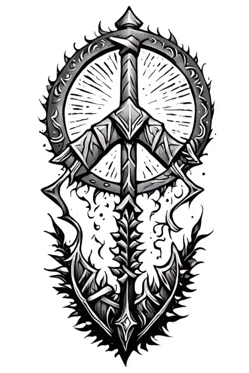 axe norse mythology tattoo design idea