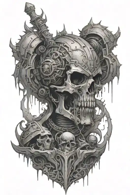 Elden Ring tank build tattoo design idea