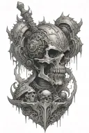 Elden Ring tank build tattoo design idea