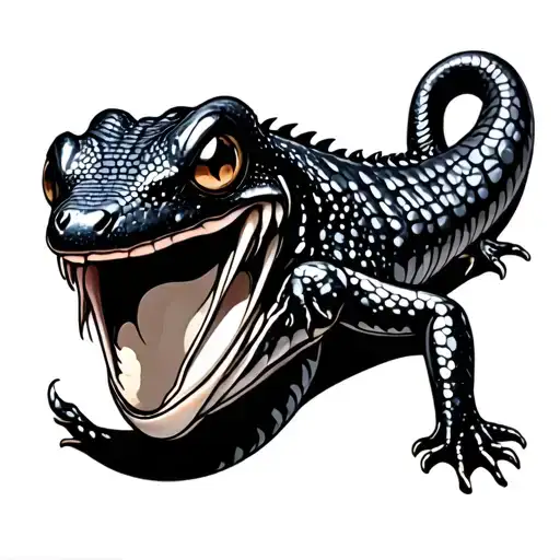 salamander tattoo design idea