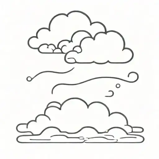 small cloud artwork tattoo design idea
