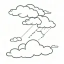 small cloud artwork tattoo design idea