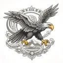 mexico eagle flag tattoo design idea