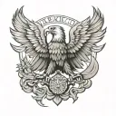 mexico eagle flag tattoo design idea