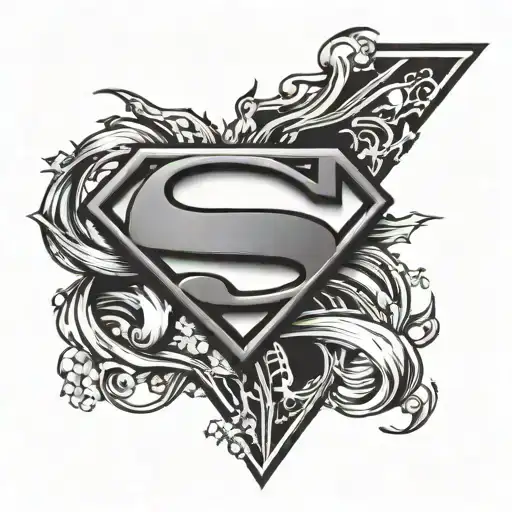 superman logo tattoo design idea