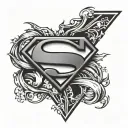superman logo tattoo design idea
