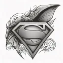 superman logo tattoo design idea