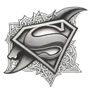 superman logo tattoo design idea