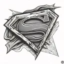 superman logo tattoo design idea
