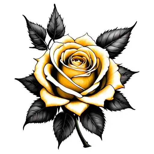 yellow rose memorial tattoo for grandma tattoo design idea