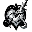 Dagger Heart tattoo design idea