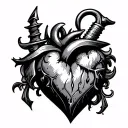 Dagger Heart tattoo design idea