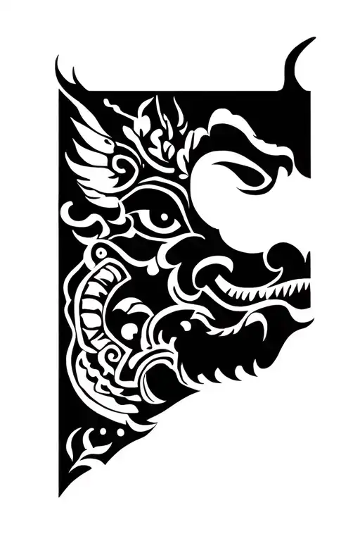 Balinese Barong tattoo design idea