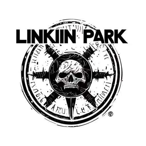 A linkin park logo which shows the incompleteness from band members from the past but also embracing the new era tattoo design idea