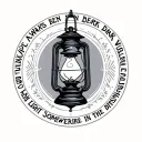 black and grey lantern with the words "I've always been dark with light somewhere in the distance" in a circle around it tattoo design idea