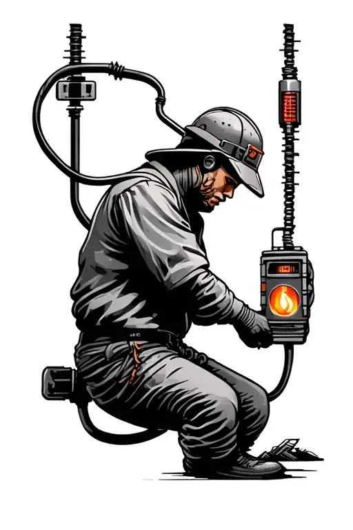 electrician themed tattoo featuring tattoo design idea
