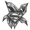 Superman logo tattoo design idea