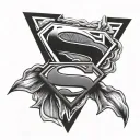 Superman logo tattoo design idea