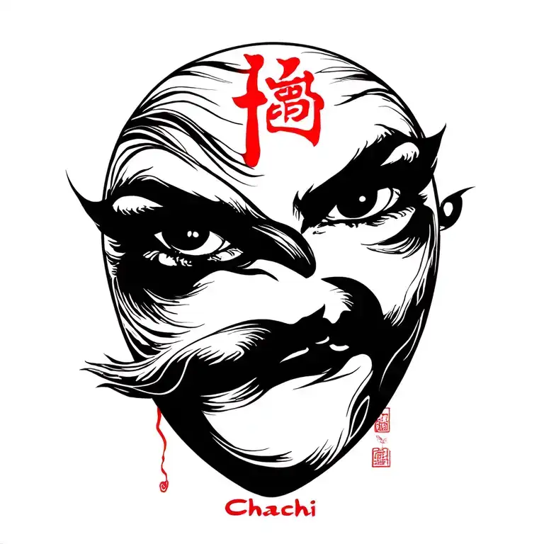 " Chachi" red string of fate tattoo design idea