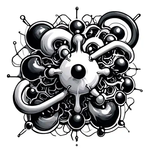 Dmt Molecule tattoo design idea