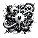 Dmt Molecule tattoo design idea