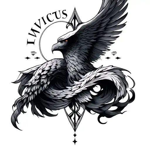 Invictus tattoo design idea