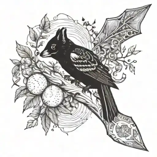 Incorporate elements of Finnish baseball equipment, such as bats and balls, into a nature-inspired sleeve tattoo featuring wild animals native to Nordic regions tattoo design idea