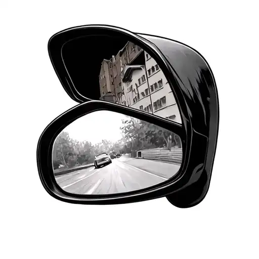 Rear View Mirror tattoo design idea