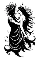 Eurydice And Orpheus tattoo design idea