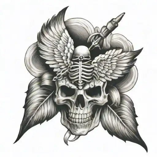 Lung Cancer veteran for man tattoo design idea