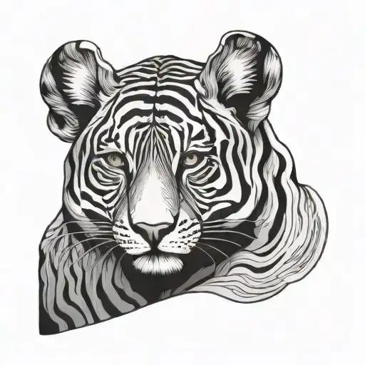 topographic animal tattoo design idea