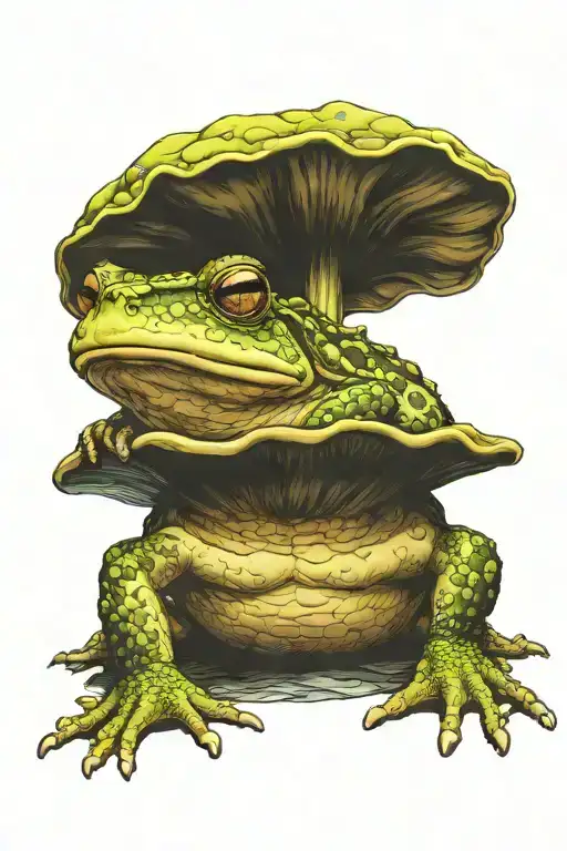 toad relaxing tattoo design idea