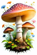 mushroom fairy tattoo design idea