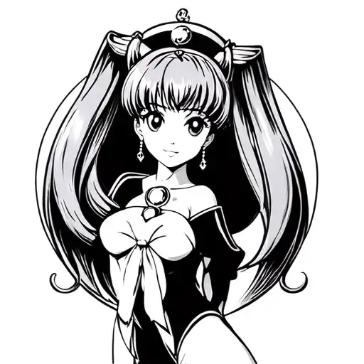 sailor moon tattoo design idea