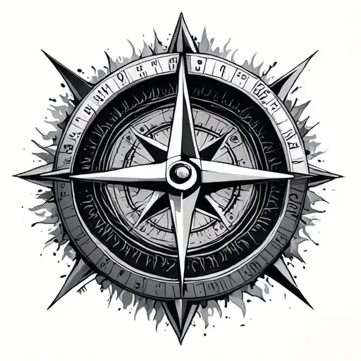 Infinity Compass tattoo design idea