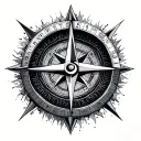Infinity Compass tattoo design idea