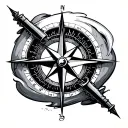 Infinity Compass tattoo design idea