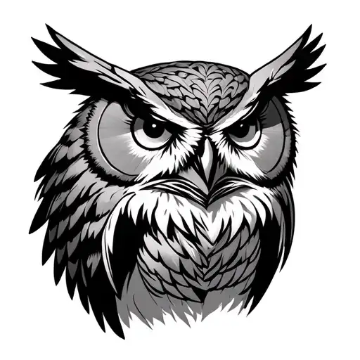 Viking Owl tattoo design idea