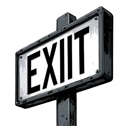 Exit Sign tattoo design idea