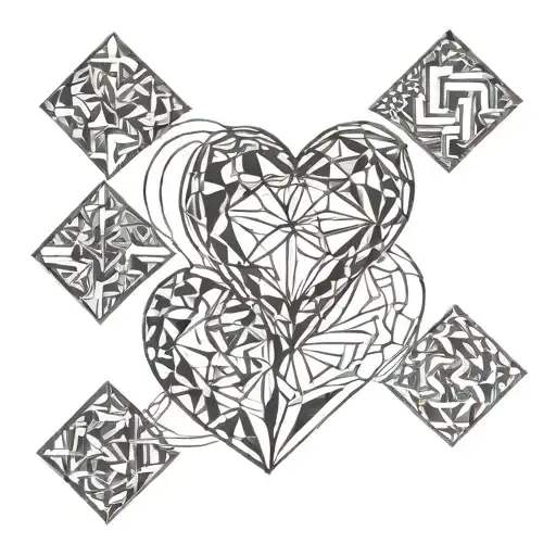three hearts connected tattoo design idea