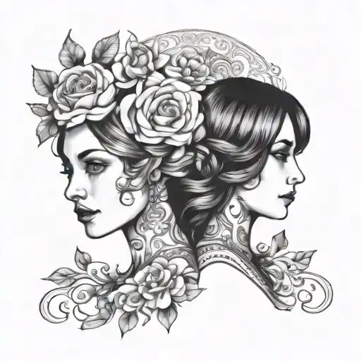 isabella and amelia tattoo design idea