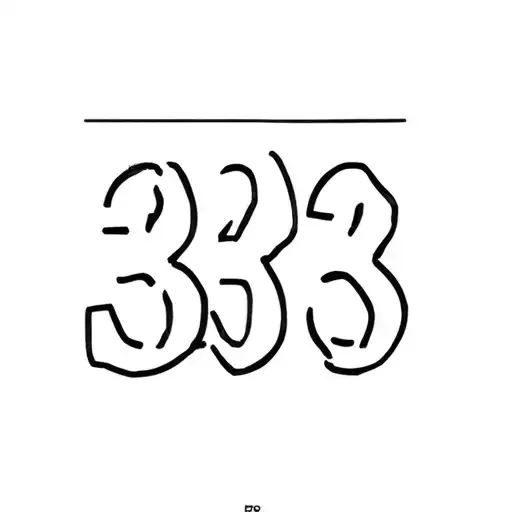 the number 333 sauce boyz money tattoo design idea