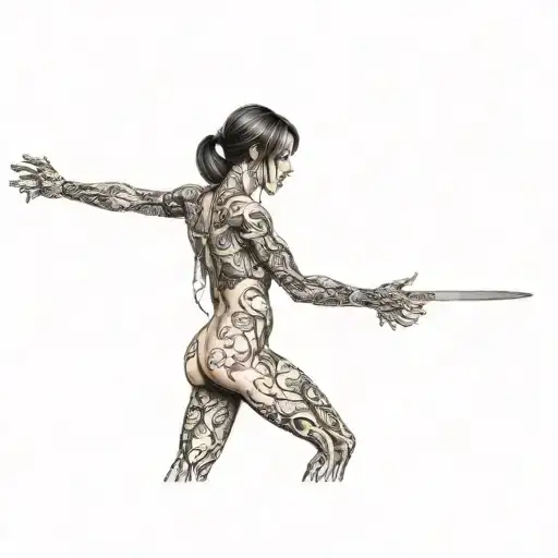 petite,naughty,nude,sexy,full body,gothic,standing,woods,anatomically correct,realism tattoo design idea