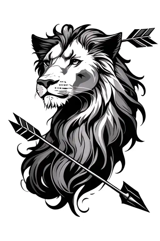 virgo arrow and a Leo arrow pointing tattoo design idea