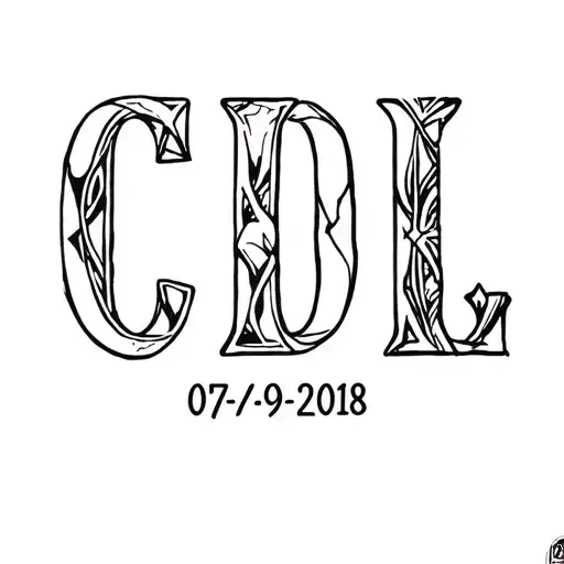 "CDL 07-09-2018" wedding ring finger tattoo design idea